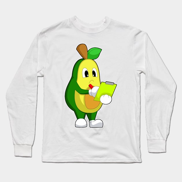 Avocado Secretary Note Long Sleeve T-Shirt by Markus Schnabel